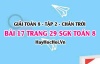 Bài 17 trang 29 Toán 8 Tập 2 Chân trời sáng tạo: Đồ Thị Hàm Số Bậc Nhất